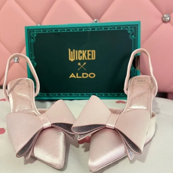 Aldo WICKED Blush Pink Heels with Bow Accent - Picture 3 of 8